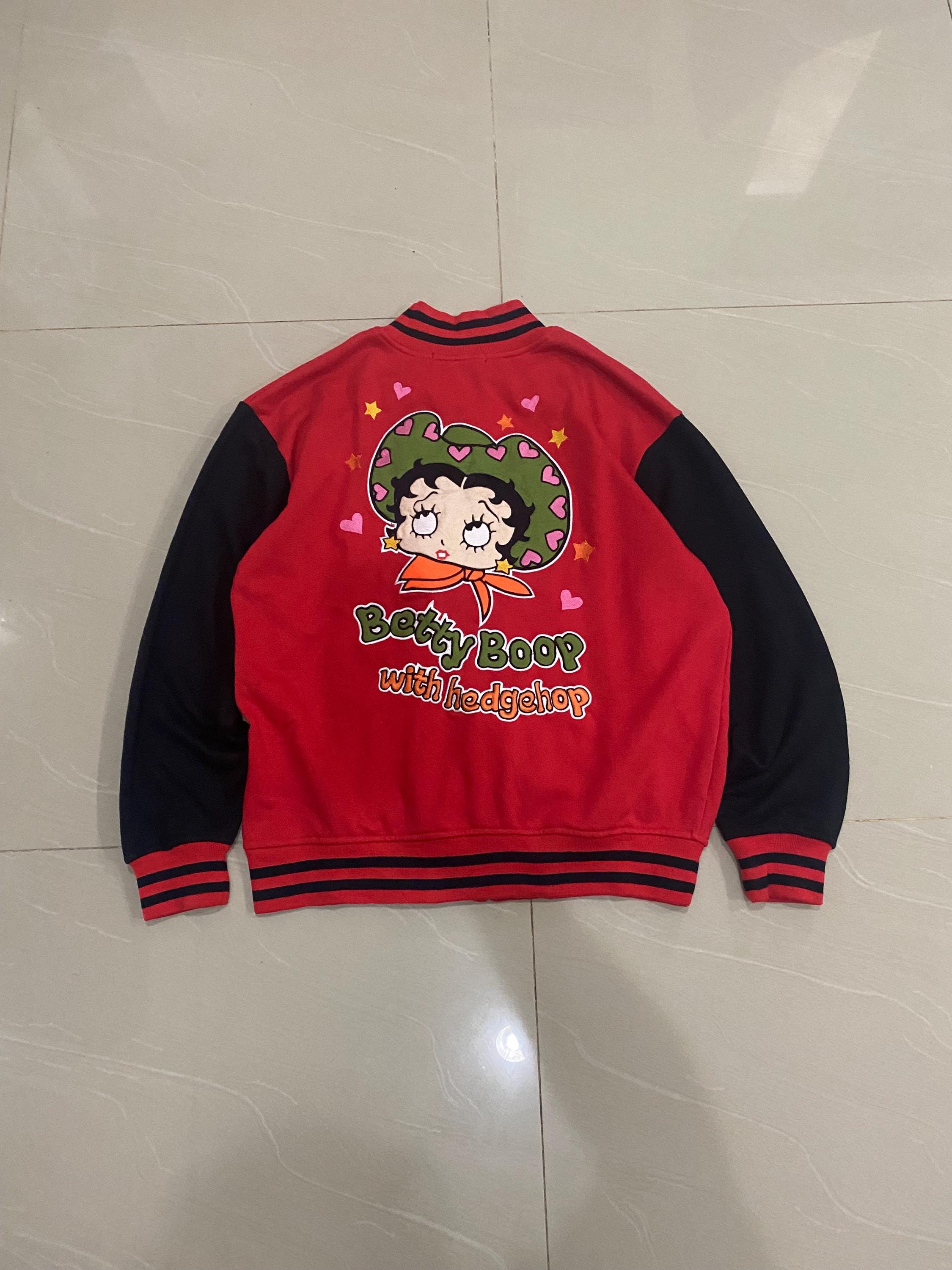 Vintage Y2k Betty Boop With Hedgehop Ziper Jacket Large Size