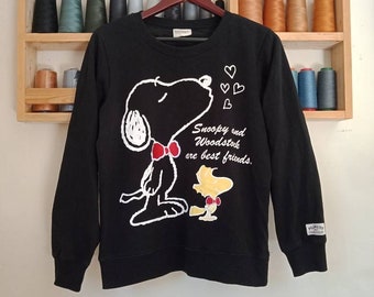 Peanuts Sweater Sweatshirt  Big Logo Large Size Jumper.