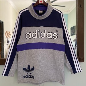 Vintage Adidas Sweatshirt Big Logo Medium Size Jumper