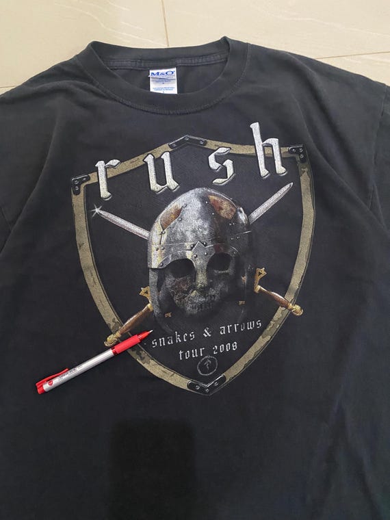 Vintage Y2k Rush Snakes Arrows Tour Tee Large Size - Etsy