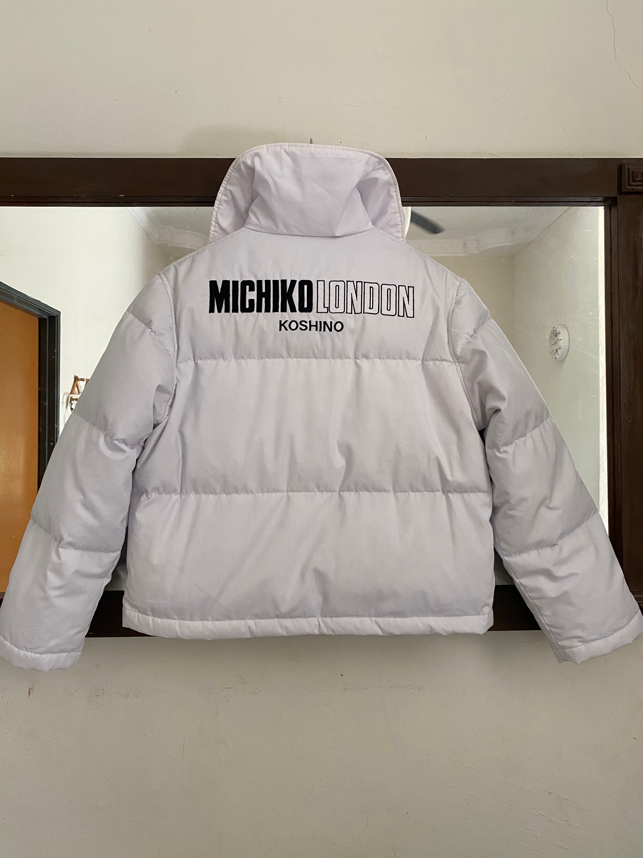 Rare Michiko Koshino London Puffer Embroidery Big Logo Jacket - Etsy