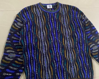 トップス Modigliani 90s Vintage 3D Knit Vintage Modigliani Knit Sweater Large Size - Etsy