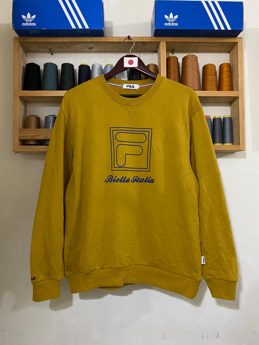 Vintage Fila Sweatshirt Sweater Embroidery Big Logo Larga Size Jumper ...
