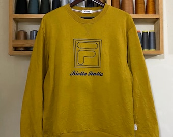 Vintage Fila Sweatshirt Sweater Embroidery Big Logo Larga Size Jumper