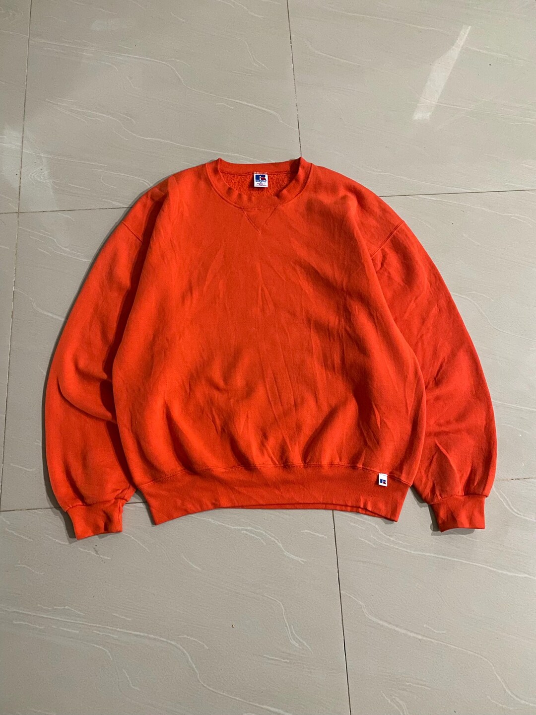 Vintage 90s Russell Athletic Orange Sweatshirt XL Size - Etsy