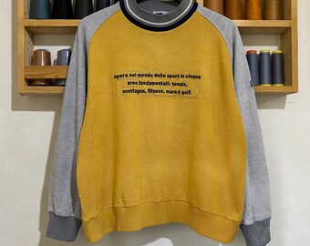 Vintage Fila Sweater Sweatshirt Big Lago Pullover Mittlerer Größe Pullover