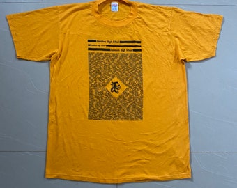 Vintage 80s Davidson Hogh School Tshirt XL Size Rare American College Tshirt Usa