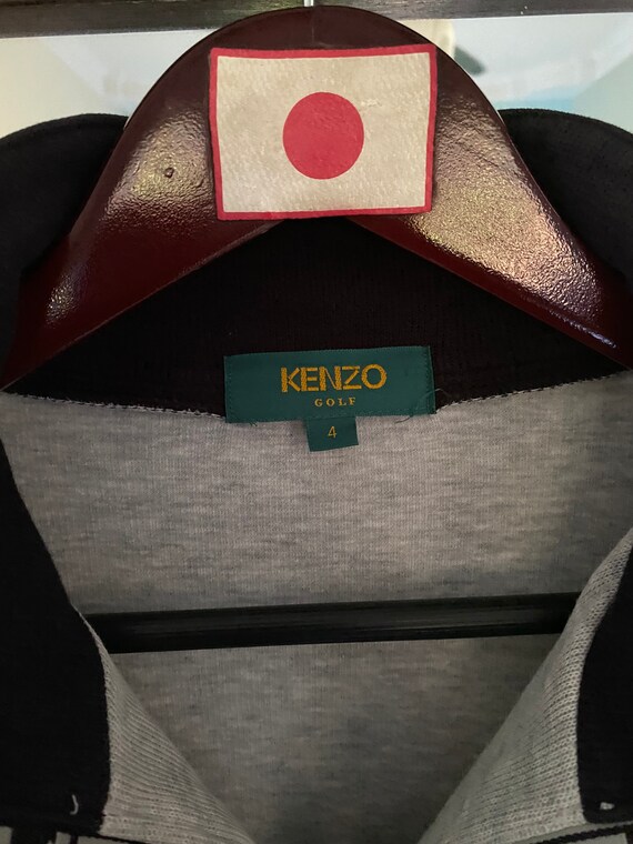 Vintage Kenzo Golf Sweatshirt Half Zip Large Size… - image 4