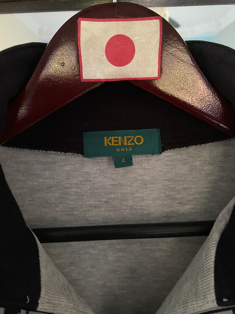 Vintage Kenzo Golf Sweatshirt Half Zip Large Size kenzo Sweater image 4