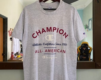 Vintage 1980s Champion Collegiate Blank Football Jersey Men's L
