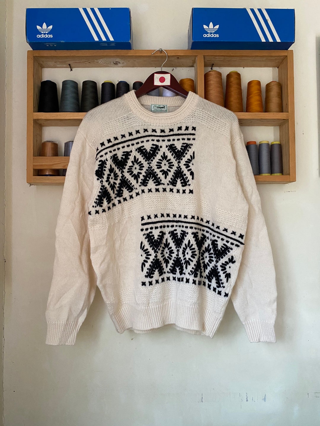 Vintage Crocodile Knit Wear Sweatshirt Large Size Jumper - Etsy