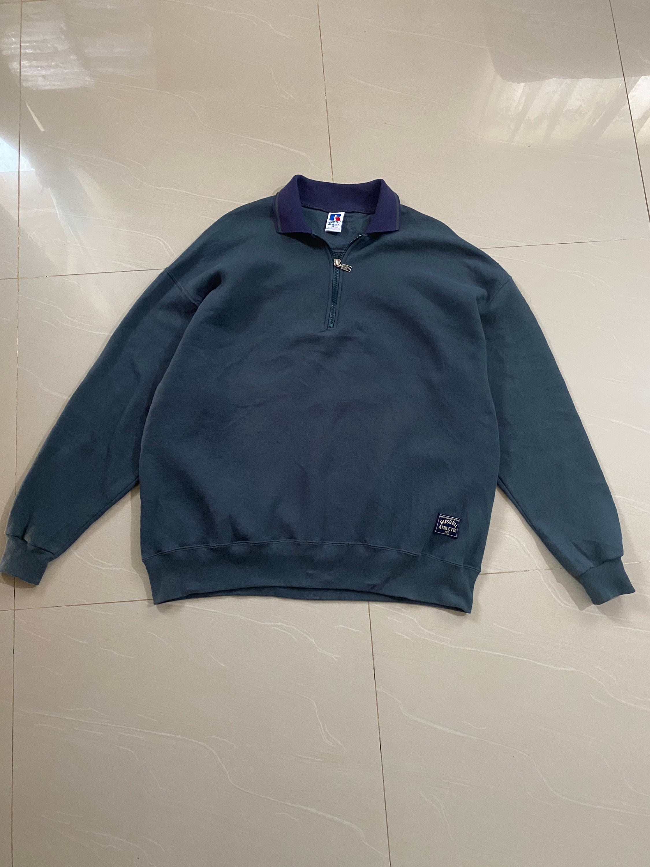 Vintage Russell Athletic Half Zip Sweatshirt XXL Size Madi Vintage Russell Athletic Half Zip Sweatshirt XXL Size Madi