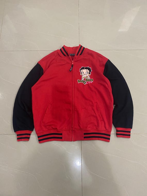 Vintage Y2k Betty Boop With Hedgehop Ziper Jacket Large Size