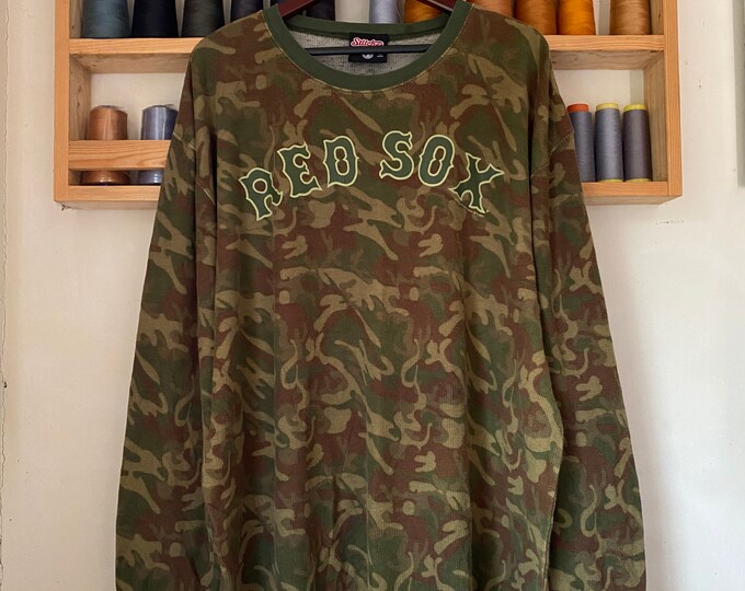 Vintage Red Sox Sweater Sweatshirt Army Style 2XXL Size