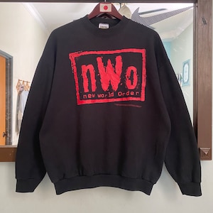 Vintage 1998 NWO New World Order WCW Sweatshirt Made In Usa XL Size