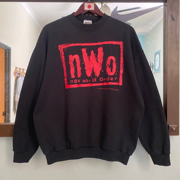 Vintage 1998 NWO New World Order WCW Sweatshirt Made In Usa XL Size