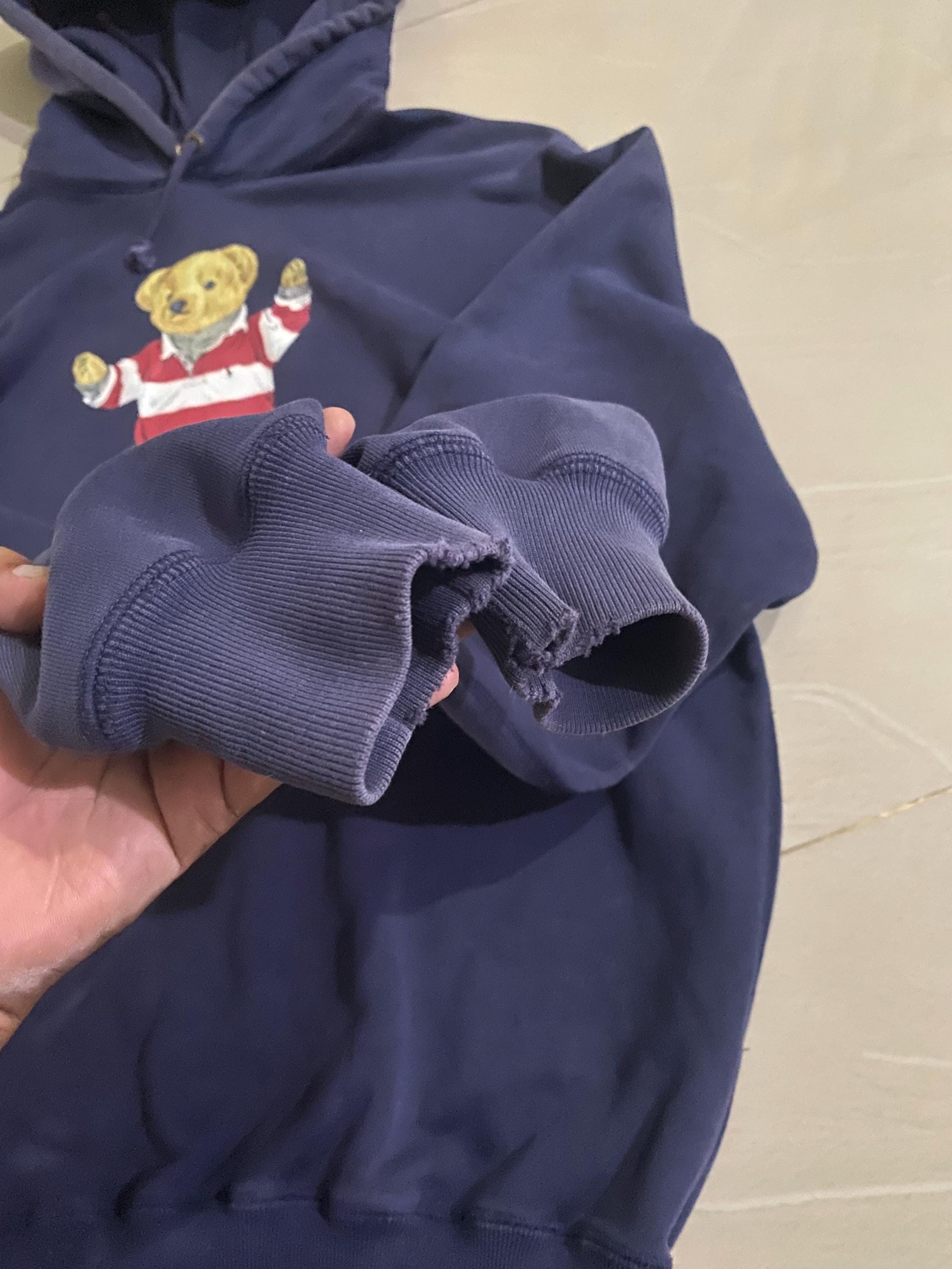 Vintage Rare 90s Polo Bear by Ralph Lauren Hoodie L Size