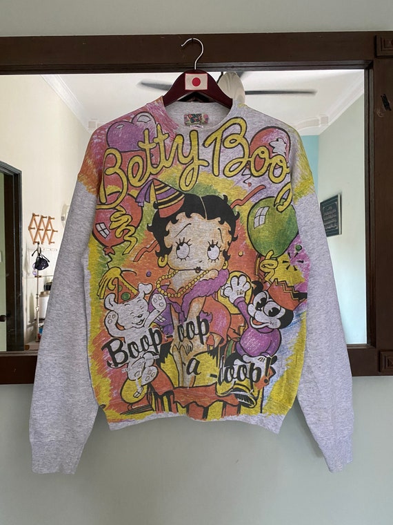 Vintage 90s Betty Boop Sweatshirt Full Print Large Size - Etsy