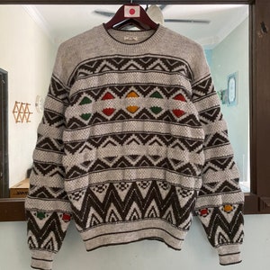 Vintage PPFM Peyton Place For Men Knit Sweater Medium Size