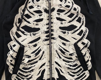 Rare Glad News Skelton Hoodie Big Logo Small Size Japanese