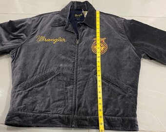 Vintage Wrangler Texas Usa FFA Style Brown Velvet Jacket L Size - Etsy