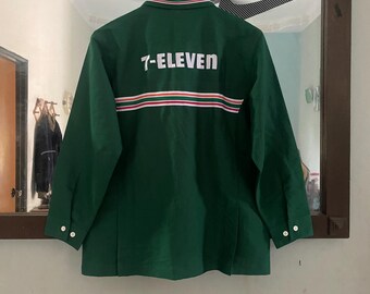 Vintage 7 Eleven Uniform Workers Zipper Shirt Size 13/M - Etsy