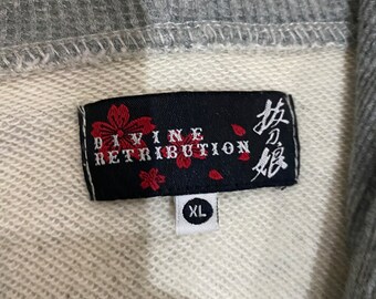 Vintage Divine Retribution Evil Killer Ziper Hoodie Sukajan Hoodie