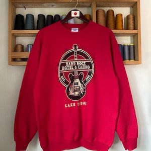 Rare Hard Rock Hotel & Casino Lake Tohe Sweatshirt Big Logo L Size Jumper