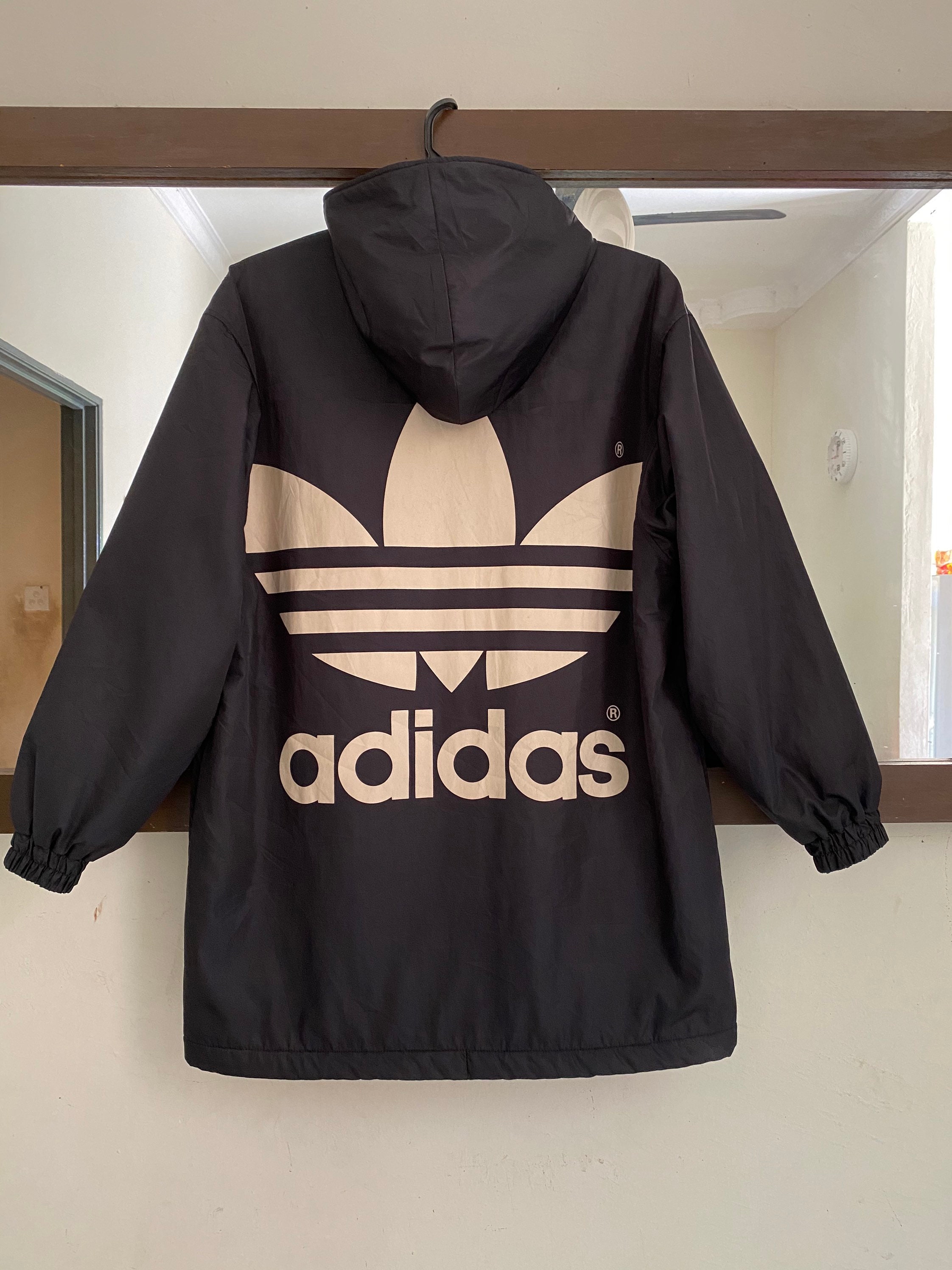 Vintage Rare Adidas Hoodie Button Jacket Big Logo M Size. Finland