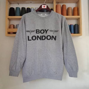Vintage Boy London Sweater Sweatshirt Big Logo Large Size Jumper.