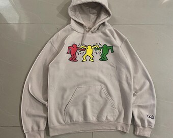 Sudadera con capucha Y2k Keith Haring talla pequeña