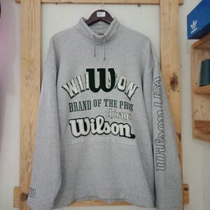 Vintage Wilson sweatwr sweashirt big logo jumper Large size