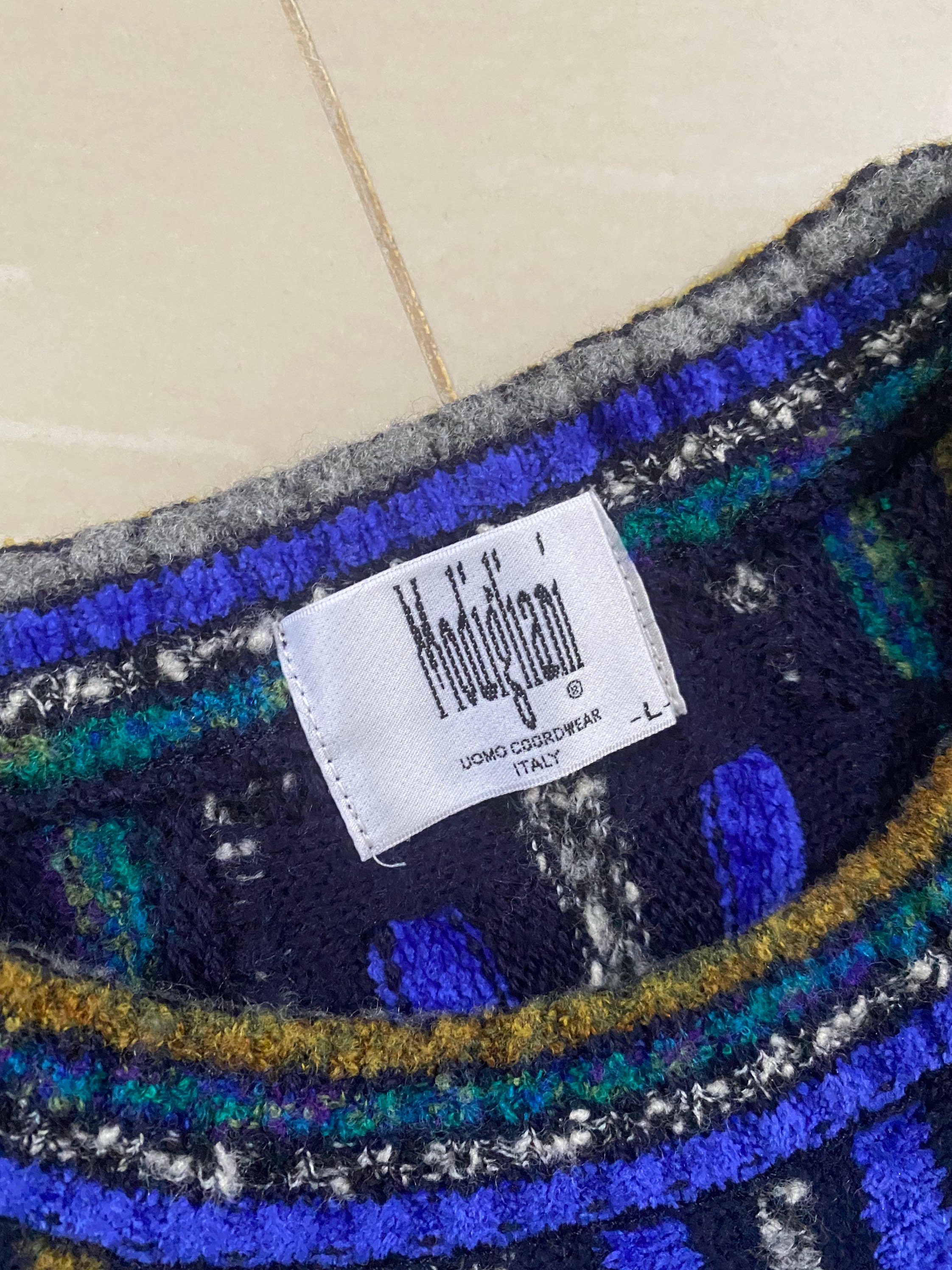 Rare Modigliani Knitwear Sweater Large Size Mulitcolor Italy Rare Modigliani Knitwear Sweater Large Size Mulitcolor Italy