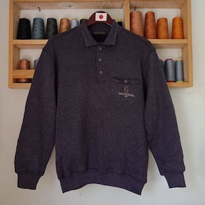 Vintage Gianni Valentino Sweater Sweatshirt Half Button Medium Size Jumper
