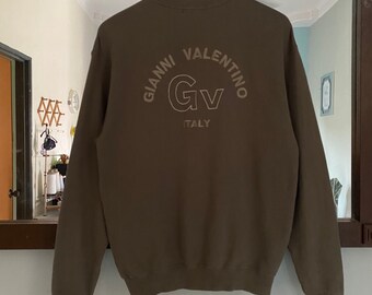 Sudadera vintage Gianni Valentino con bordado de logo grande, talla mediana