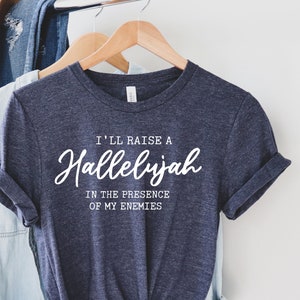 Raise A Hallelujah, Christian Apparel, Christian Clothing, Christian Shirts For Women, Long Sleeve Shirt Women