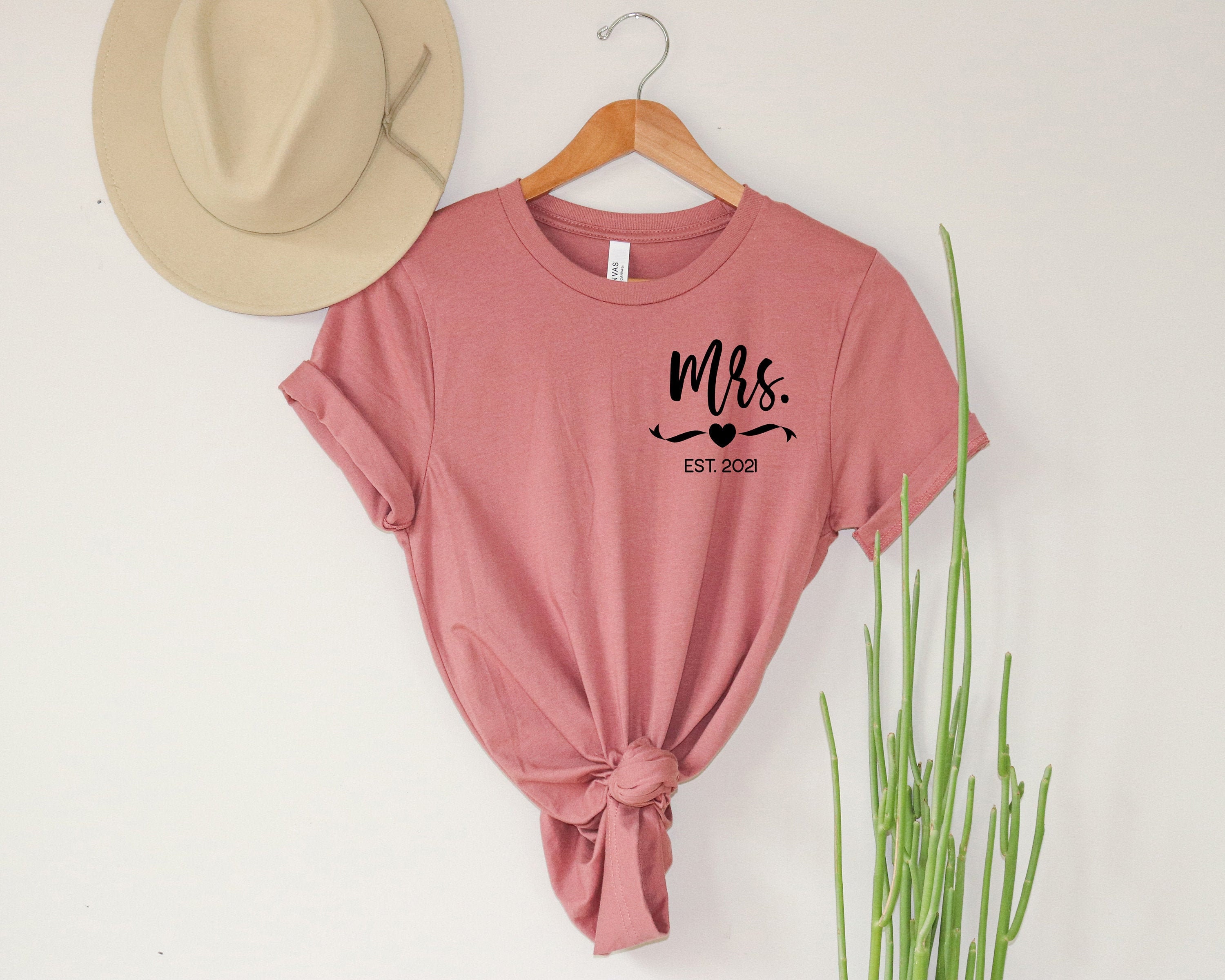 Mrs TShirt Bridal Shower TShirt Bride Gift Honeymoon Etsy