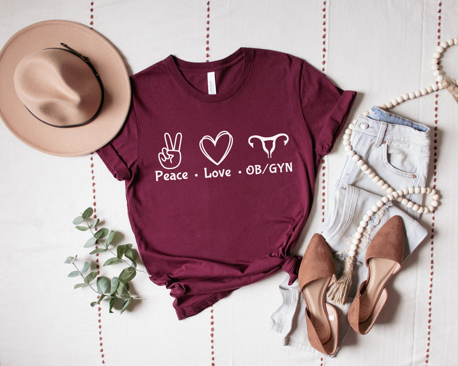 Ob/gyn T-shirt Peace Love Ob/gyn Shirt Doctor Shirt Gift | Etsy