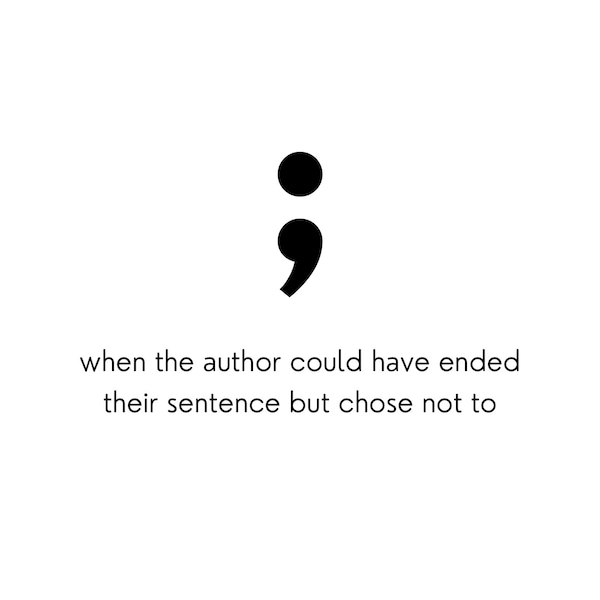 Semicolon Wall Art - Etsy