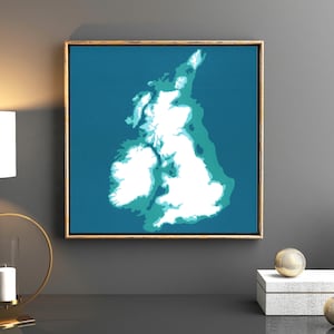 Das Vereinigte Königreich und Irland 12 "x 12" Papercut Cardtografie Karte | Wandkunst | Poster | Drucken | Landkarte Kunst | Wanddekoration