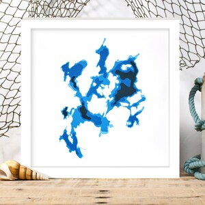Lac Pemichangan, Québec 12"x12" Papercut Cardtography Map | Wall Art | Poster | Print | Map Art | Wall Decor