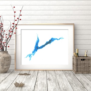 Sturgeon Lake 9"x12" Papercut Cardtography Map | Wall Art | Poster | Print | Map Art | Wall Decor