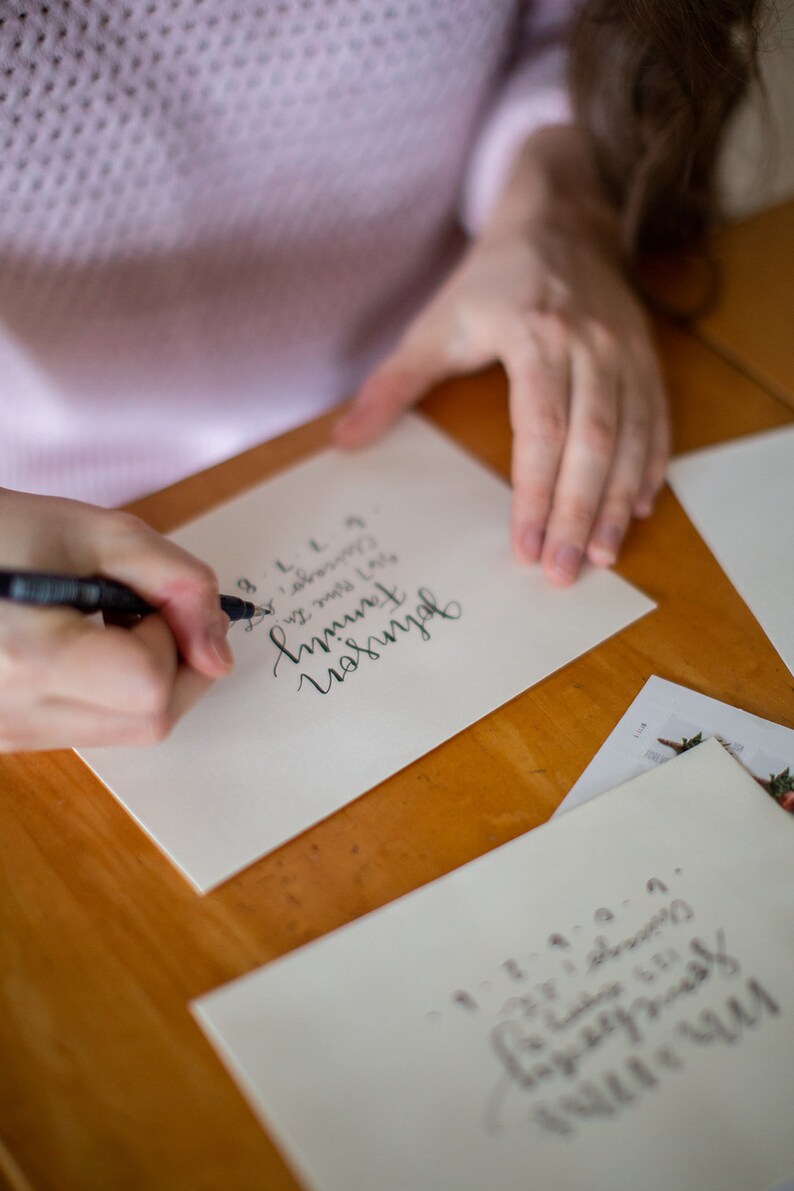 Black Ink Envelope Addressing Hand Written - Etsy