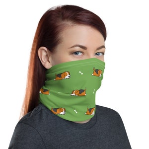 Beagle Face Covering, Beagle Neck Gaiter, Lazy Beagle, Beagle Gift, Beagle Lover, Cute Beagle, Funny Beagle, Beagle dog
