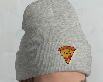 Cuffed Pizza Beanie, Pizza lover, Pizza gift, Pizza hat, Cute Pizza, Funny Pizza, Pizza winter, christmas gift, kawaii