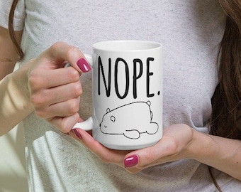 No. Taza de oso polar, taza de oso polar, amante del oso polar, regalo de oso polar, lindo oso polar, oso polar divertido, taza de café, mamá oso polar