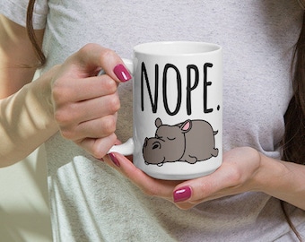 Nope. Hippo Mug, Hippo mug, Hippo lover, Hippo gift, Cute hippo, Coffee mug, Coffee hippo, Hippo gifts, Hippo Mama, Hippo cup