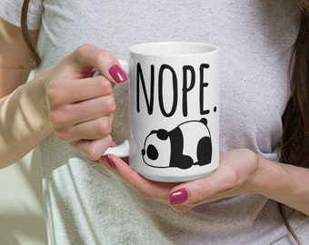 Nein. Panda Tasse, Panda Becher, Panda Liebhaber, Panda Geschenk, Süßer Panda, Kaffeebecher, Kaffee Panda, Panda Geschenke, Panda Mama, Panda Tasse