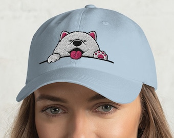 Samoyed Dad Hat, Samoyed Baseball Cap, Samoyed cap, Samoyed hat, Samoyed gift, Samoyed lover, Funny Samoyed, Cute Samoyed, Kawaii