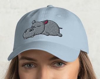 Hippo Dad Hat, Hippo Baseball Cap, Hippo cap, Hippo hat, Hippo gift, Hippo lover, Funny Hippo, Cute Hippo, Kawaii, Hippo Mama, Hippo gifts